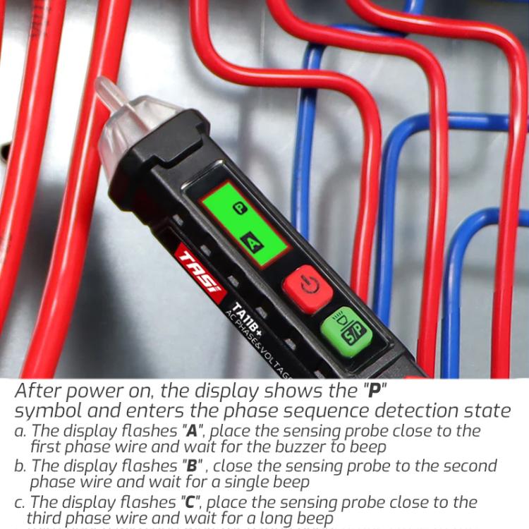 TASI TA11B+ Non-contact Inductive LCD Digital Display Tester, TA11B+