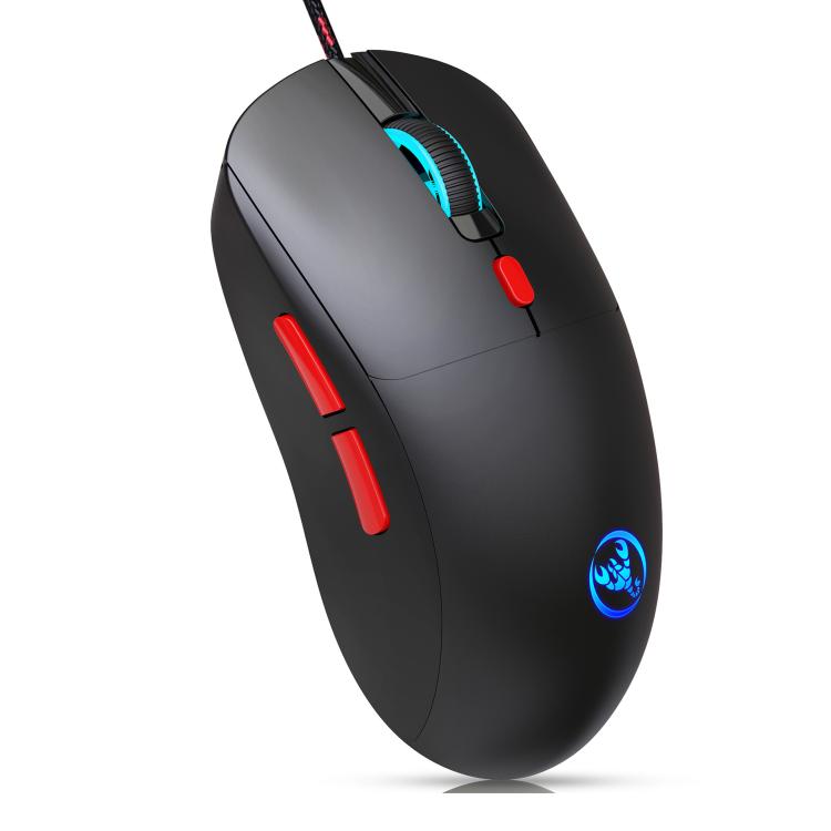 HXSJ X200 3600DPI Colorful Luminous Wired Mouse, Cable Length: 1.5m, X200 Black, X200 White