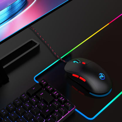 HXSJ X200 3600DPI Colorful Luminous Wired Mouse, Cable Length: 1.5m, X200 Black, X200 White