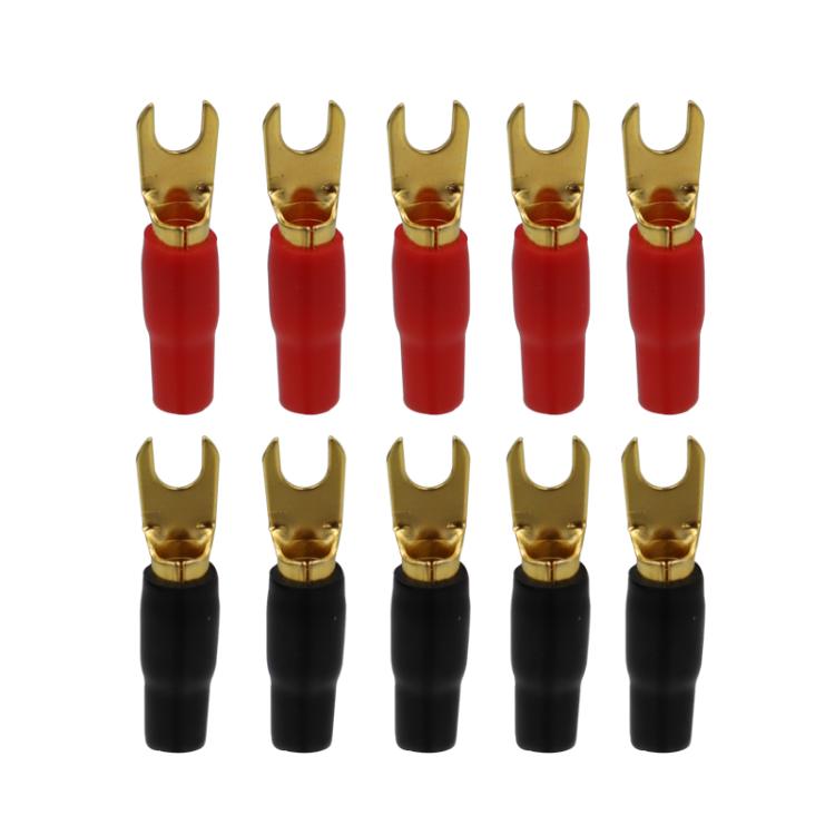 10 Pairs / Set 8GA Car Audio Modification Brass Terminal Crimp, 10 Pairs / Set