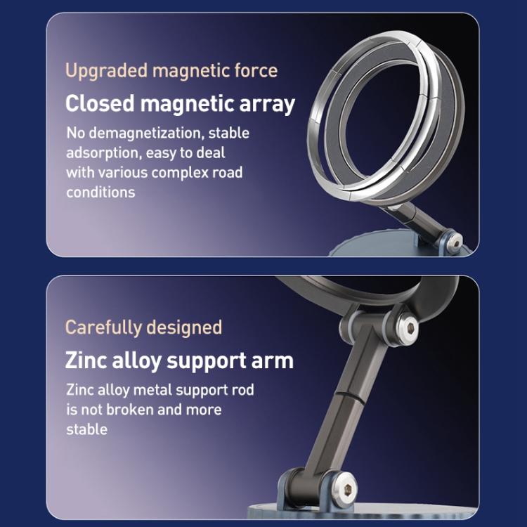 BDK104 Vacuum Adsorption Magnetic Folding Car Phone Holder, BDK104