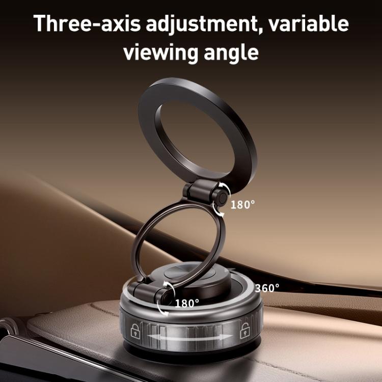 G512 Three-axis Folding Vacuum Adsorption Magnetic Car Phone Holder, G512