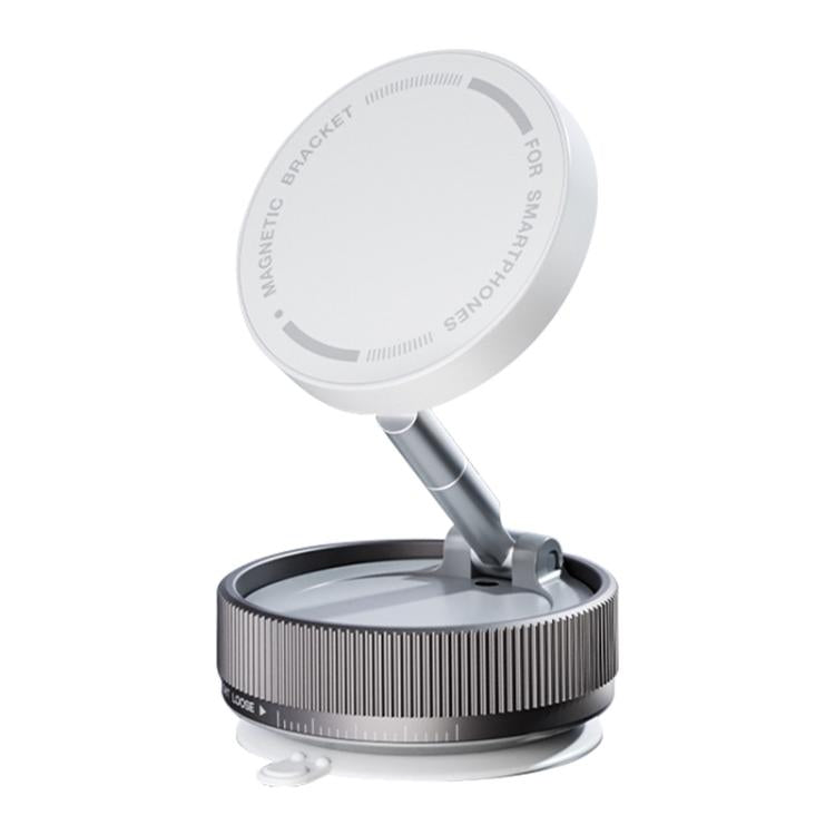 K10A Three-axis Folding Vacuum Adsorption Magnetic Car Phone Holder, K10A (White), K10A (Black)