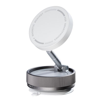 K10A Three-axis Folding Vacuum Adsorption Magnetic Car Phone Holder, K10A (White), K10A (Black)