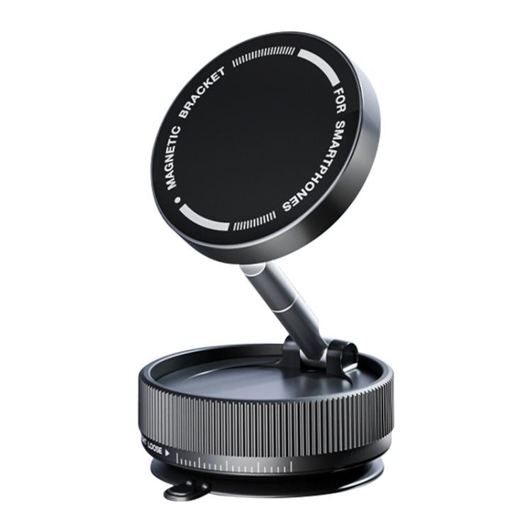 K10A Three-axis Folding Vacuum Adsorption Magnetic Car Phone Holder, K10A (White), K10A (Black)