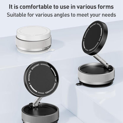 K10A Three-axis Folding Vacuum Adsorption Magnetic Car Phone Holder, K10A (White), K10A (Black)