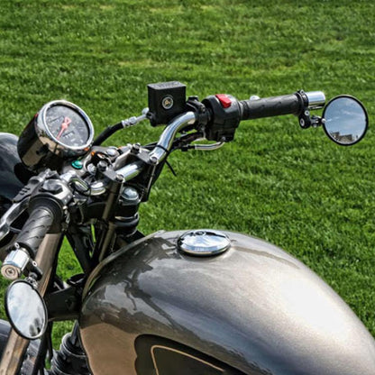 2pcs/Set Folding Motorcycle Handlebar Rearview Mirror Round Reversing Mirror, Universal Reversing Mirror