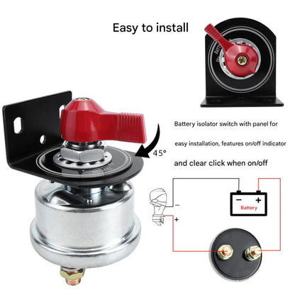 12-24V 200A High Current Battery Disconnect Switch with Bracket