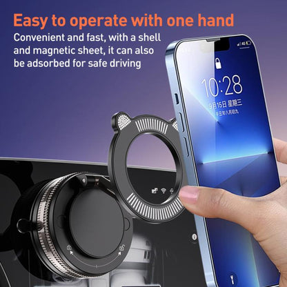 J33 Vacuum Adsorption Magnetic Car Phone Holder, J33 (Black), J33 (White)