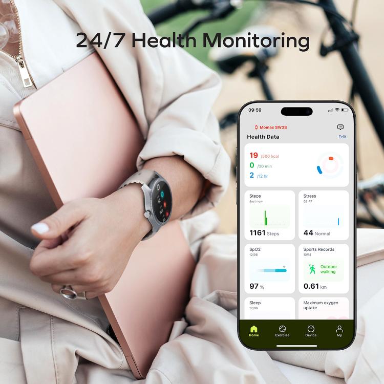 MOMAX SW2S 1.38 inch Screen IP68 Waterproof Smart Sports Watch