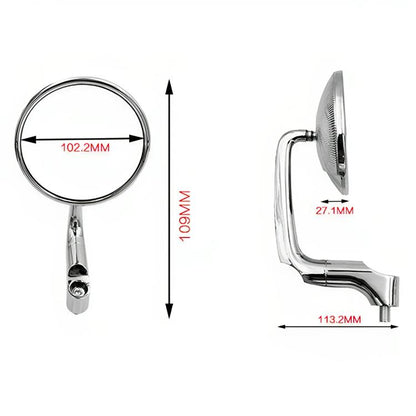 2pcs/Set Universal Motorcycle Electric Vehicle Handlebar Rearview Mirror, Universal