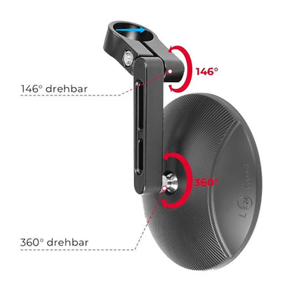 2pcs/Set Adjustable Motorcycle Bicycle Handlebar Rearview Mirror, Universal Rearview Mirror