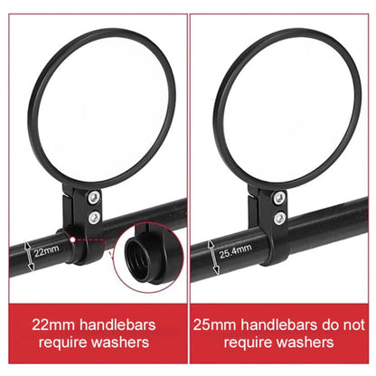 2pcs/Set Adjustable Motorcycle Bicycle Handlebar Rearview Mirror, Universal Rearview Mirror
