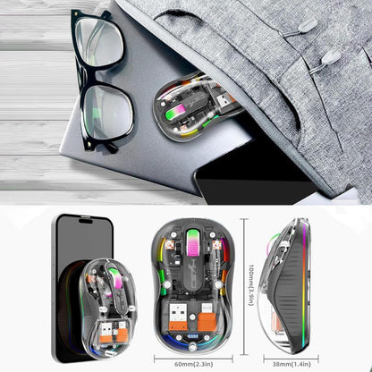 HXSJ M333 Three Modes Transparent Wireless Mouse