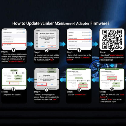 Vgate vLinker MS 12V / 24V Bluetooth Car OBD2 Scanner, vLinker MS