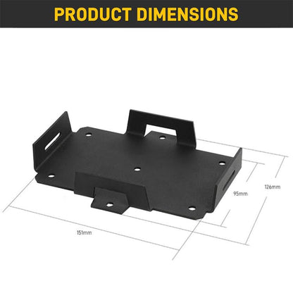 Aluminum Battery Tray Battery ?Fixed Bracket? for 12V/6V, 7-15AH Batteries with Adjustable Fixing Strap