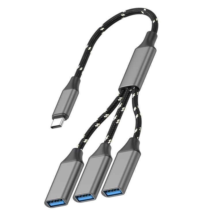 3 in 1 OTG Expander Splitter Dock Station, USB-A to USB-A, USB-C / Type-C to USB-A