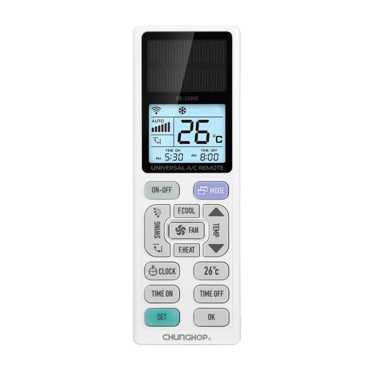 CHUNGHOP EK-3399ES Optoelectronic Energy Universal Air Conditioner Remote Control with LCD Backlight, EK-3399ES