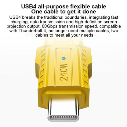 Portable Keychain 80Gbps 240W USB4 Type-C / USB-C Charging Cable