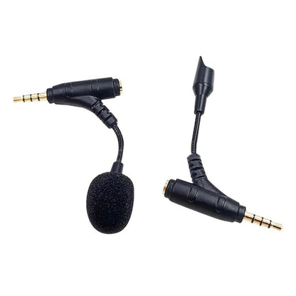 3.5mm Elbow Dual Ports Microphone for Mobile Live Broadcast, 3.5mm Ports
