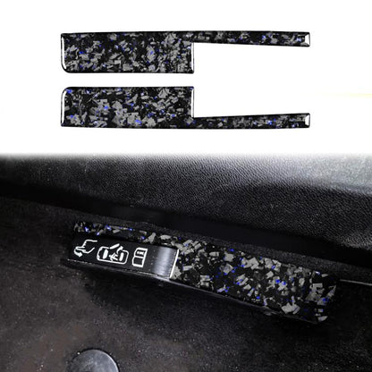 2pcs/Set Forged Gold Foil Carbon Fiber Car Door Lock Switch Decorative Sticker for Chevrolet Corvette C8 2020-, Left and Right Driver, Door Lock Switch