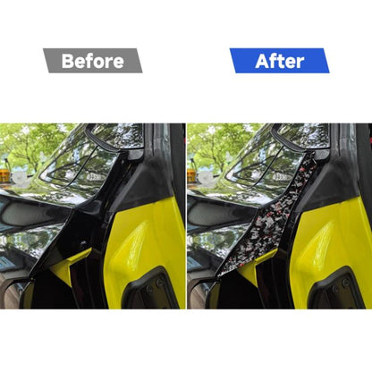 2pcs/Set Forged Gold Foil Carbon Fiber Car Rear Door Inside Frame Decorative Sticker for Chevrolet Corvette C8 2020-, Left and Right Driver, Rear Door Inside