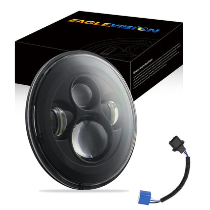 7 inch H4 / H13 DC 9V-30V 4000LM 6000K 40W 7 inch Car Round Shape LED Headlight Lamps for Jeep Wrangler, DC 9V-30V 4000LM 6000K 40W