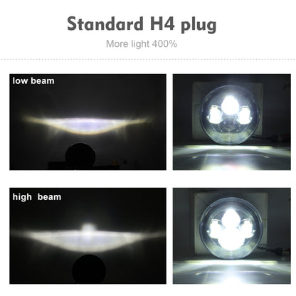 7 inch H4 / H13 DC 9V-30V 4000LM 6000K 40W 7 inch Car Round Shape LED Headlight Lamps for Jeep Wrangler, DC 9V-30V 4000LM 6000K 40W