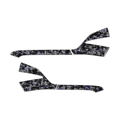 4pcs/Set Forged Gold Foil Carbon Fiber Car Rearview Mirror Decorative Sticker for Chevrolet Corvette C8 2020-, Right Driver, Rearview Mirror, Right Driver