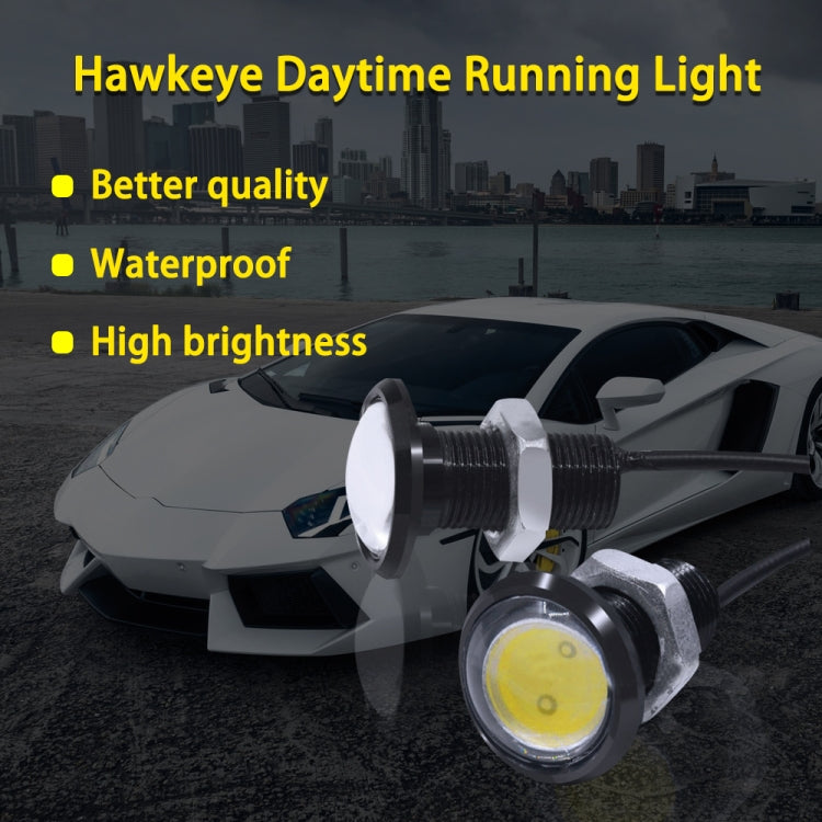 10 PCS 23mm 1.5W DC9-80V Motorcycle Eagle Eye Light Single Lens, 23mm Single Lens(White Light), 23mm Single Lens(Red Light), 23mm Single Lens(Yellow Light)