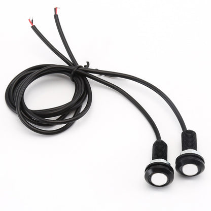 10 PCS 18mm 1.5W DC9-80V Motorcycle Eagle Eye Light Double Lens, 18mm Double Lens(Yellow Light), 18mm Double Lens(Red Light), 18mm Double Lens(White Light)