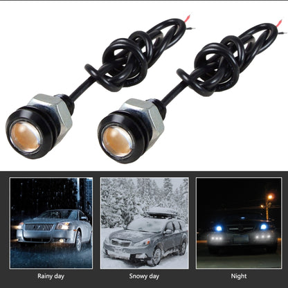 10 PCS 18mm 1.5W DC9-80V Motorcycle Eagle Eye Light Double Lens, 18mm Double Lens(Yellow Light), 18mm Double Lens(Red Light), 18mm Double Lens(White Light)