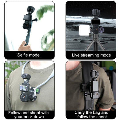 For DJI Osmo Pocket 3 Adapter Expansion Bracket, Frame with Screw, Frame with Backpack Clip, Frame with Head Strap, Frame with Chest Strap, Frame with Crab Clamp, Frame with Neck Bracket