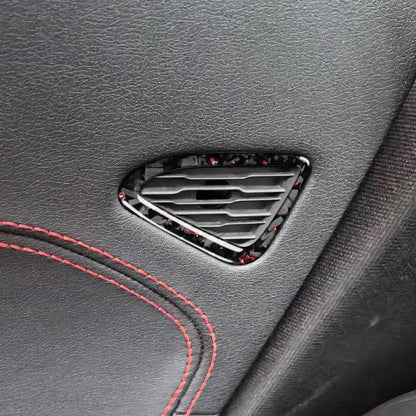 2pcs/Set Forged Gold Foil Carbon Fiber Car Door Air Outlet Decorative Sticker for Chevrolet Corvette C8 2020-, Left and Right Driver, Door Air Outlet