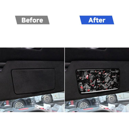 2pcs/Set Forged Gold Foil Carbon Fiber Car Makeup Mirror Panel Decorative Sticker for Chevrolet Corvette C8 2020-, Left and Right Driver, Makeup Mirror Panel