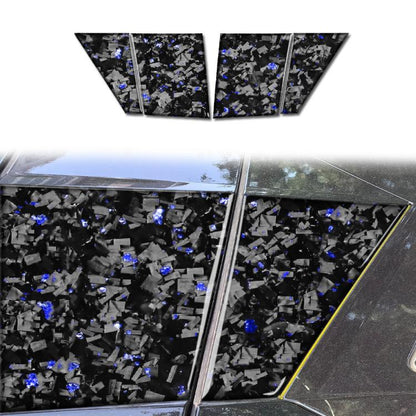 4pcs/Set Forged Gold Foil Carbon Fiber Car Roof Camera Sides Decorative Sticker for Chevrolet Corvette C8 2020-, Left and Right Driver, Roof Camera Sides