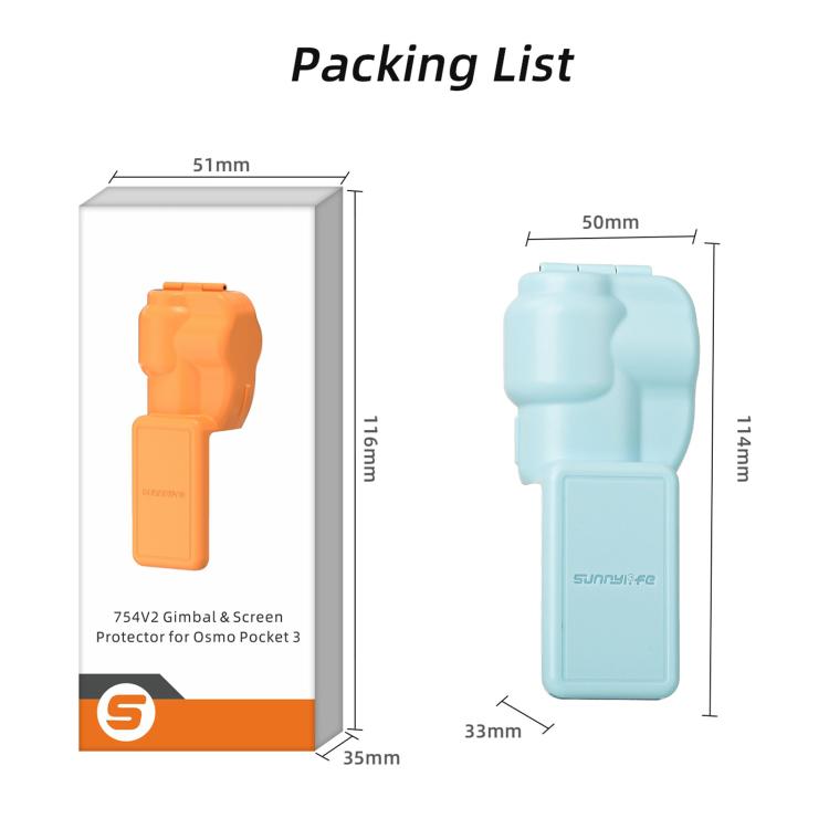 Sunnylife Colorful Gimbal Cover Camera Protector Screen Protective Case, For DJI OSMO Pocket 3