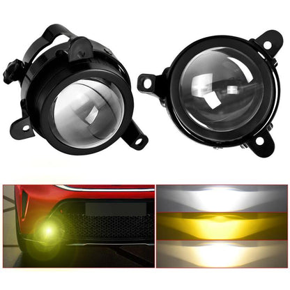 T11 2pcs/Pack 55W 3 inch High Power Dual Lens Fog Light, Low Holder for LADA Priora 2007-2013, High Holder for LADA VAZ 2170 / 2171 / 2072, Left and Right Oblique Angle for LADA 2190 / 2192