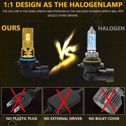 2pcs/Pack 35W 3000LM 6500K IP68 Waterproof Car LED Headlight Bulb, 9005, 9006, H1, H4, H7, H11
