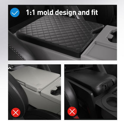 Car Central Armrest Box Protective Leather Cover Mat for Ford F150 2015-2022, For Ford F150 2015-2022