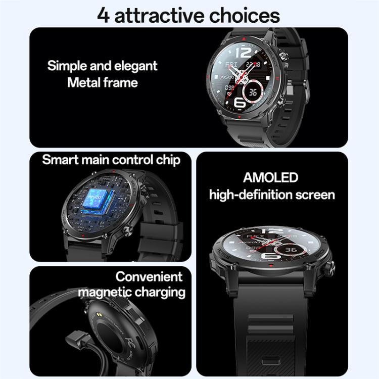 Yesido IO31 1.43 inch AMOLED Screen Smart Watch Support BT Call / Heart Rate, IO31