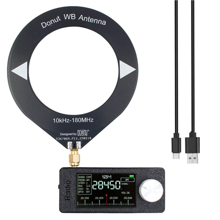 SI4732 1.9 inch IPS Display Portable Radio 0.5-108 MHz LSB USB AM FM Pocket Mini Radio, Telescopic Antenna + USB, Black Round Antenna + USB, Red Round Antenna + USB, Blue Round Antenna + USB
