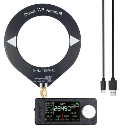 SI4732 1.9 inch IPS Display Portable Radio 0.5-108 MHz LSB USB AM FM Pocket Mini Radio, Telescopic Antenna + USB, Black Round Antenna + USB, Red Round Antenna + USB, Blue Round Antenna + USB