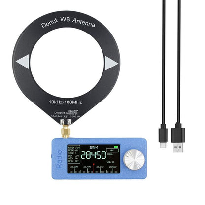 SI4732 1.9 inch IPS Display Portable Radio 0.5-108 MHz LSB USB AM FM Pocket Mini Radio, Telescopic Antenna + USB, Black Round Antenna + USB, Red Round Antenna + USB, Blue Round Antenna + USB