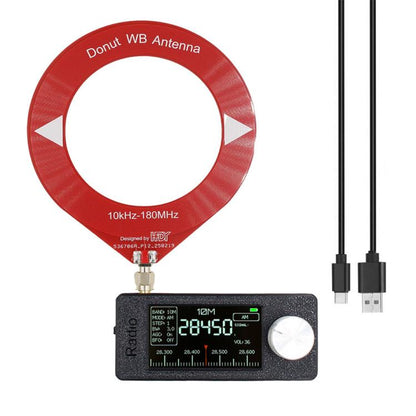 SI4732 1.9 inch IPS Display Portable Radio 0.5-108 MHz LSB USB AM FM Pocket Mini Radio, Telescopic Antenna + USB, Black Round Antenna + USB, Red Round Antenna + USB, Blue Round Antenna + USB