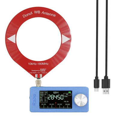 SI4732 1.9 inch IPS Display Portable Radio 0.5-108 MHz LSB USB AM FM Pocket Mini Radio, Telescopic Antenna + USB, Black Round Antenna + USB, Red Round Antenna + USB, Blue Round Antenna + USB