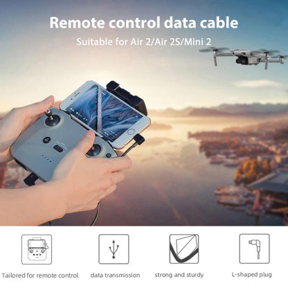 BRDRC Data Cable for DJI Mavic Air 2 / Air 2S / Mini 2, 30cm Type-C to Type-C, 30cm Type-C to 8 Pin