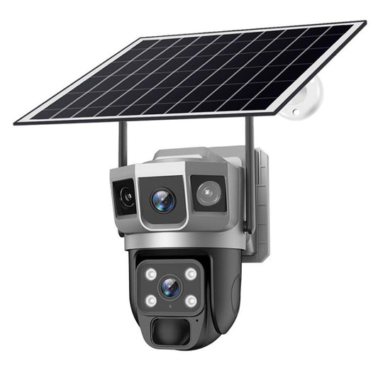 VTS02 4MP Multi-lens Panoramic Solar Surveillance PTZ Dome Camera, Southeast Asia WiFi, Southeast Asia 4G, Southeast Asia 4G-AOV, European 4G