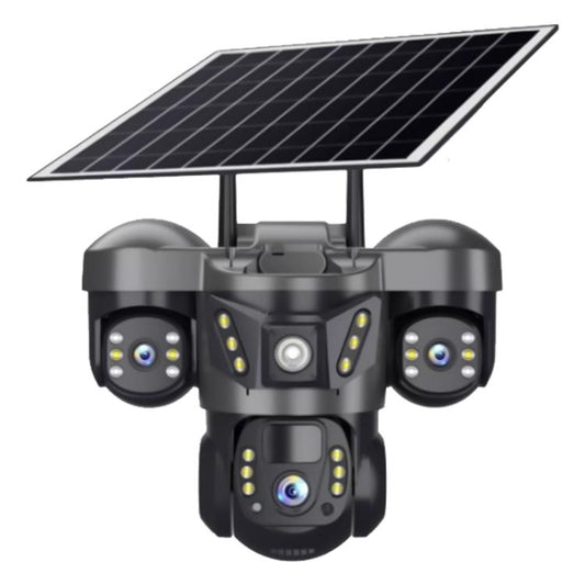 VTS29 6MP Multi-lens Panoramic Solar Surveillance PTZ Dome Camera, Southeast Asia WiFi, Southeast Asia 4G, European 4G