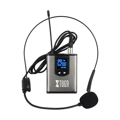 XTUGA A2 UHF Lavalier Headworn Wireless Microphone with Bodypack Transmitter, A2